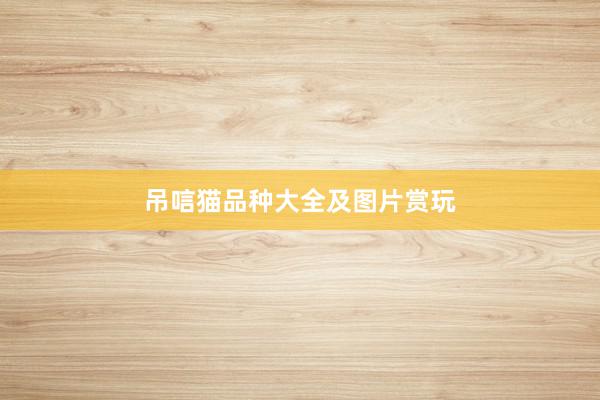 吊唁猫品种大全及图片赏玩